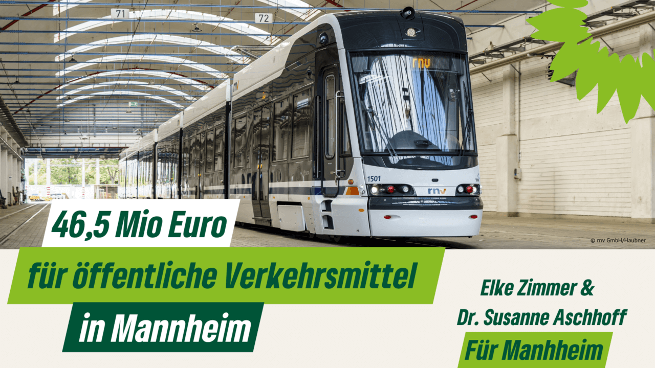 Land gibt über 45 Millionen für attraktive und umweltfreundliche Mobilität in Mannheim