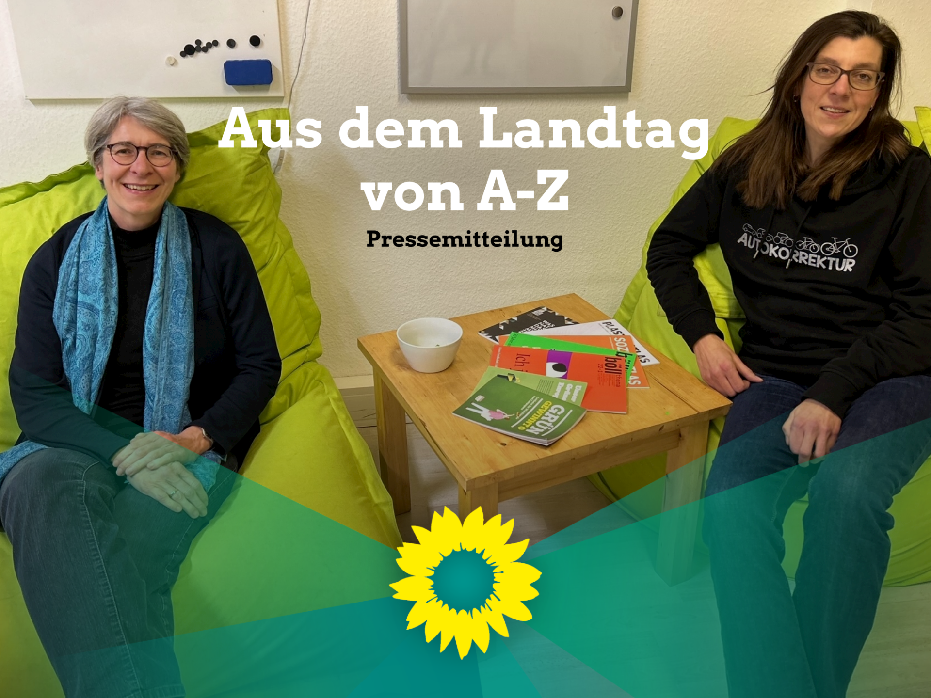 Die beiden Grünen Abgeordneten Elke Zimmer und Susanne Aschhoff bei ihrer Veranstaltung für Bürgerinnen und Bürger
