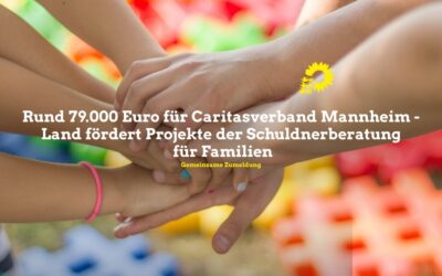 Rund 79.000 Euro für Caritasverband Mannheim – Land fördert Projekte der Schuldnerberatung für Familien