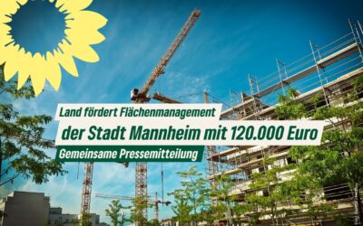 Land fördert Flächenmanagement der Stadt Mannheim mit 120.000 Euro