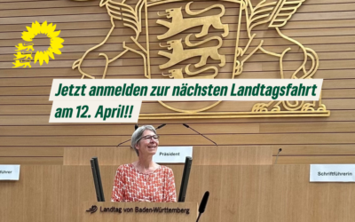 Terminankündigung: Nächste Landtagsfahrt am 12. April 2024