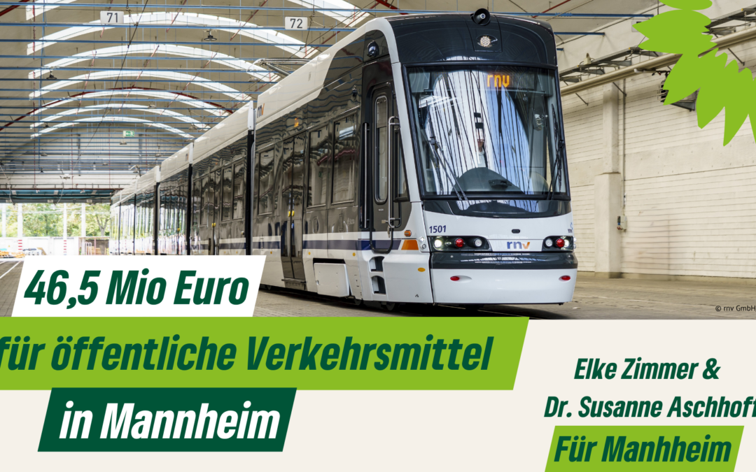 Aschhoff/Zimmer (MdL): „Land gibt über 45 Millionen für attraktive und umweltfreundliche Mobilität in Mannheim“